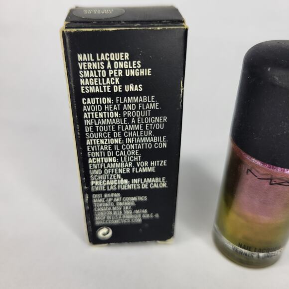 MAC Nail Lacquer "Toast of the Town" Glitter Holographic Rainbow Shimmer - Picture 7 of 9